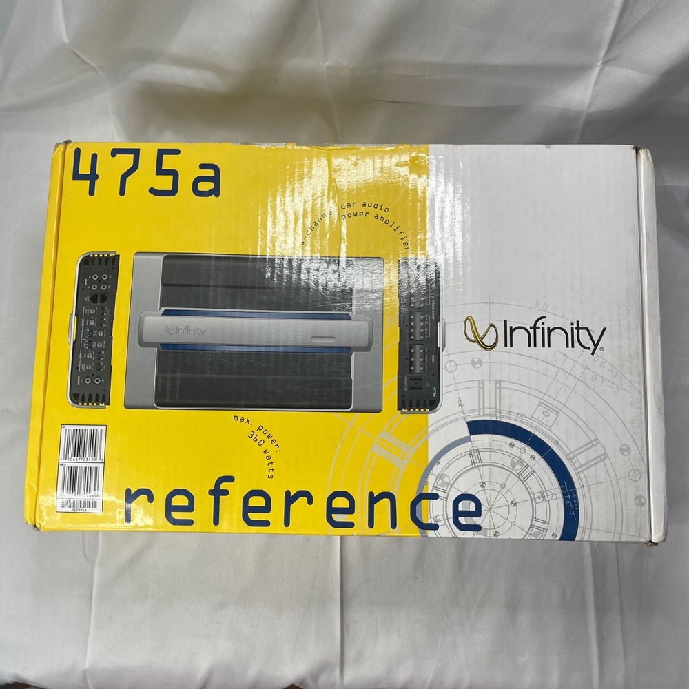 Infinity Reference 475a 4 Channel Car Audio‎ Power Amplifier 360W RMS Silver
